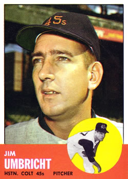 1963 Topps Baseball Cards      099      Jim Umbricht